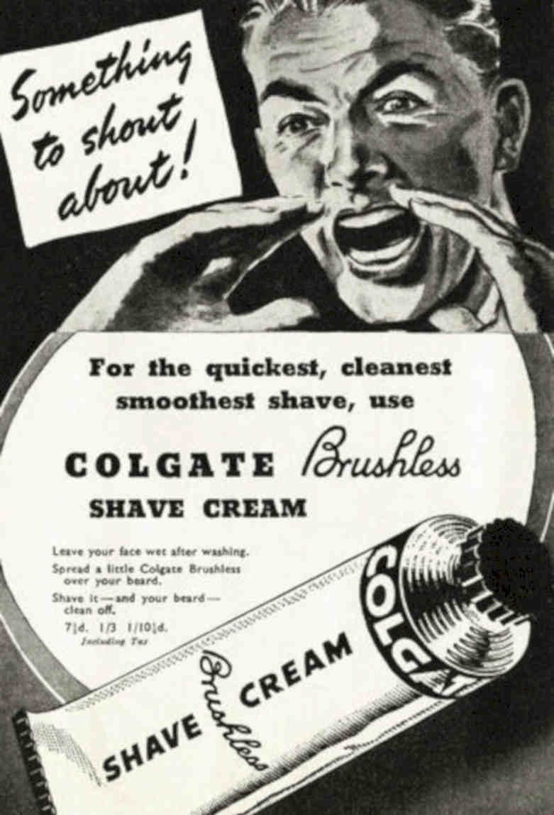 Colgate Shave Cream Vintage Retro Advert Poster A4 Photo Print