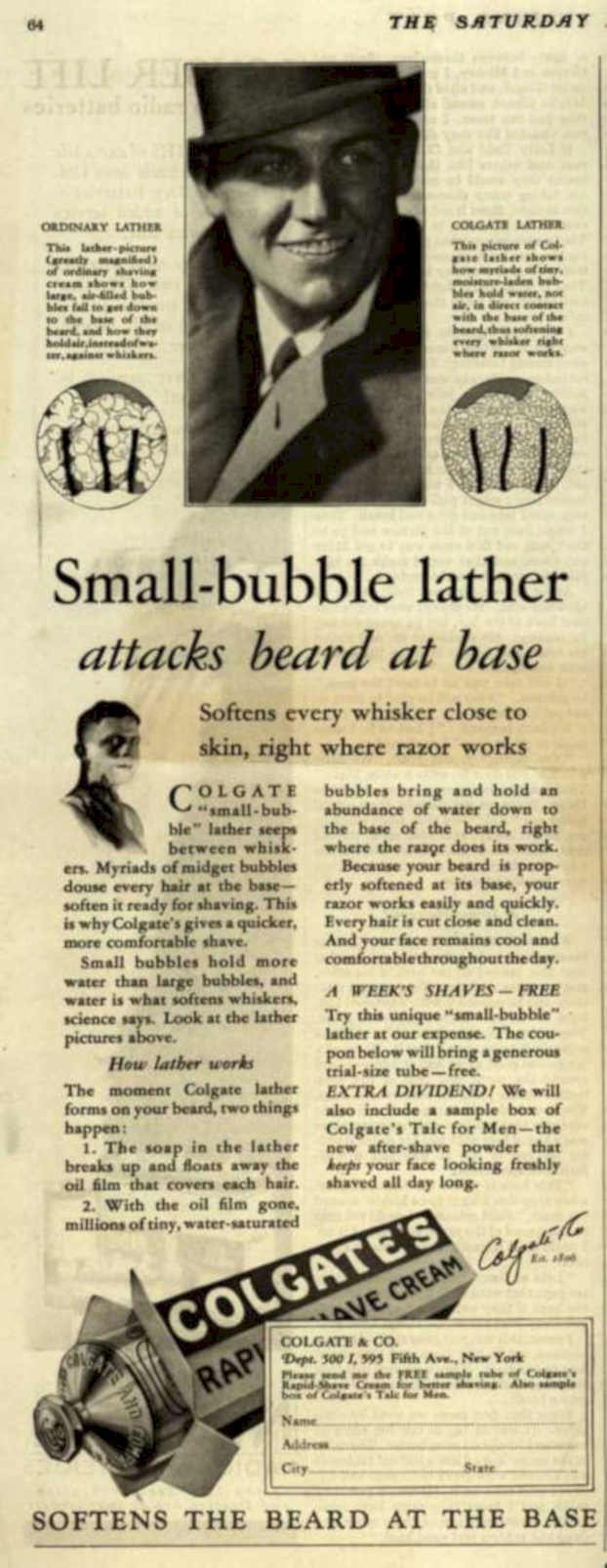 Colgate Shave Lather Vintage Retro Advert Ads A4 Photo Print