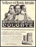 Colgate Shaving Stick 3 Vintage Retro Advert Ads A4 Photo Print