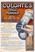 Colgate Talc Powder Vintage Retro Advert Ads A4 Photo Print