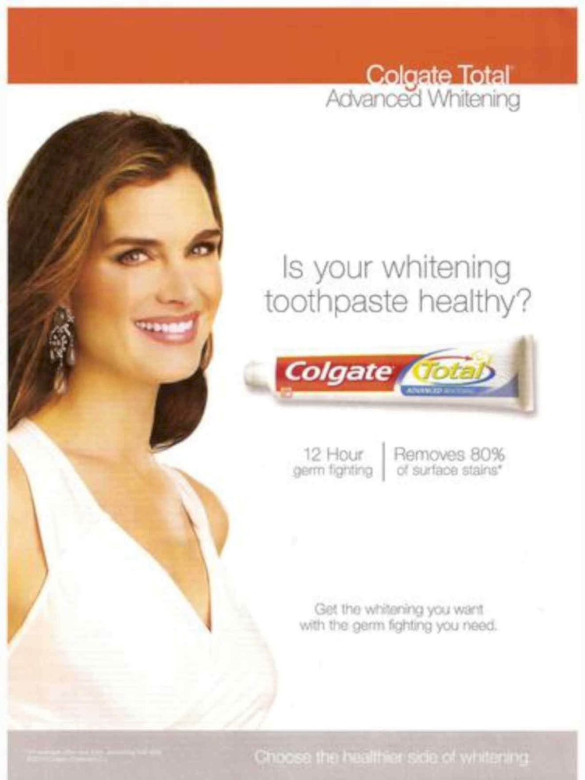 Colgate Total Whitening 1 Vintage Retro Advert Poster A4 Photo Print
