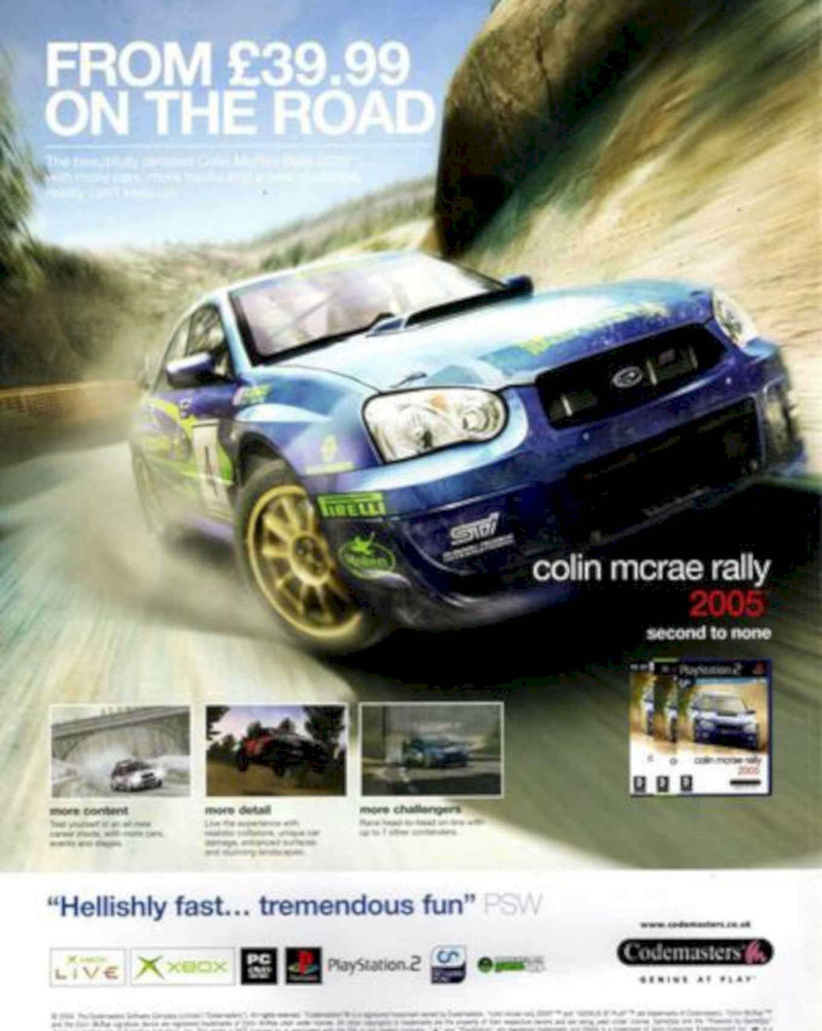 Colin Mcrae Rally Vintage Retro Advert Poster A4 Photo Print