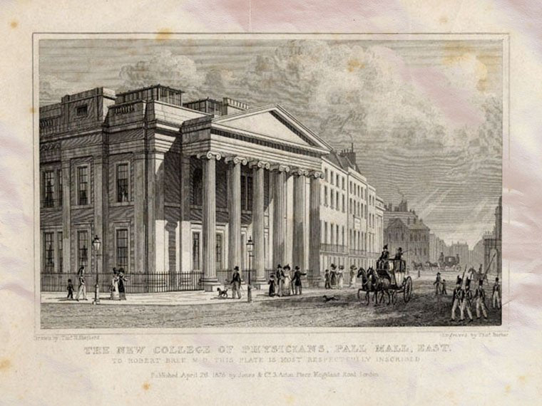 College Physicians London Shepherd 1827 Vintage A4 Photo Print