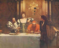 Collier John A Glass of Wine with Caesar Borgia A4 Photo Print