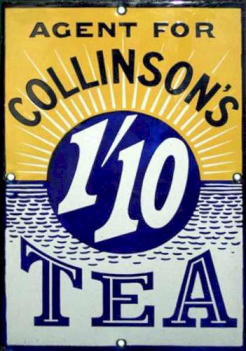 Collins Tea Sign Vintage Retro Advert Ads A4 Photo Print