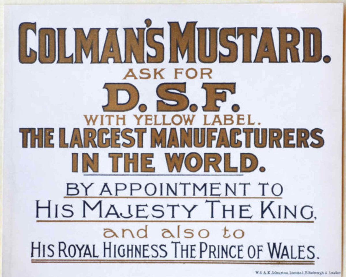 Colmans Mustard Poster Vintage Retro Advert Poster A4 Photo Print