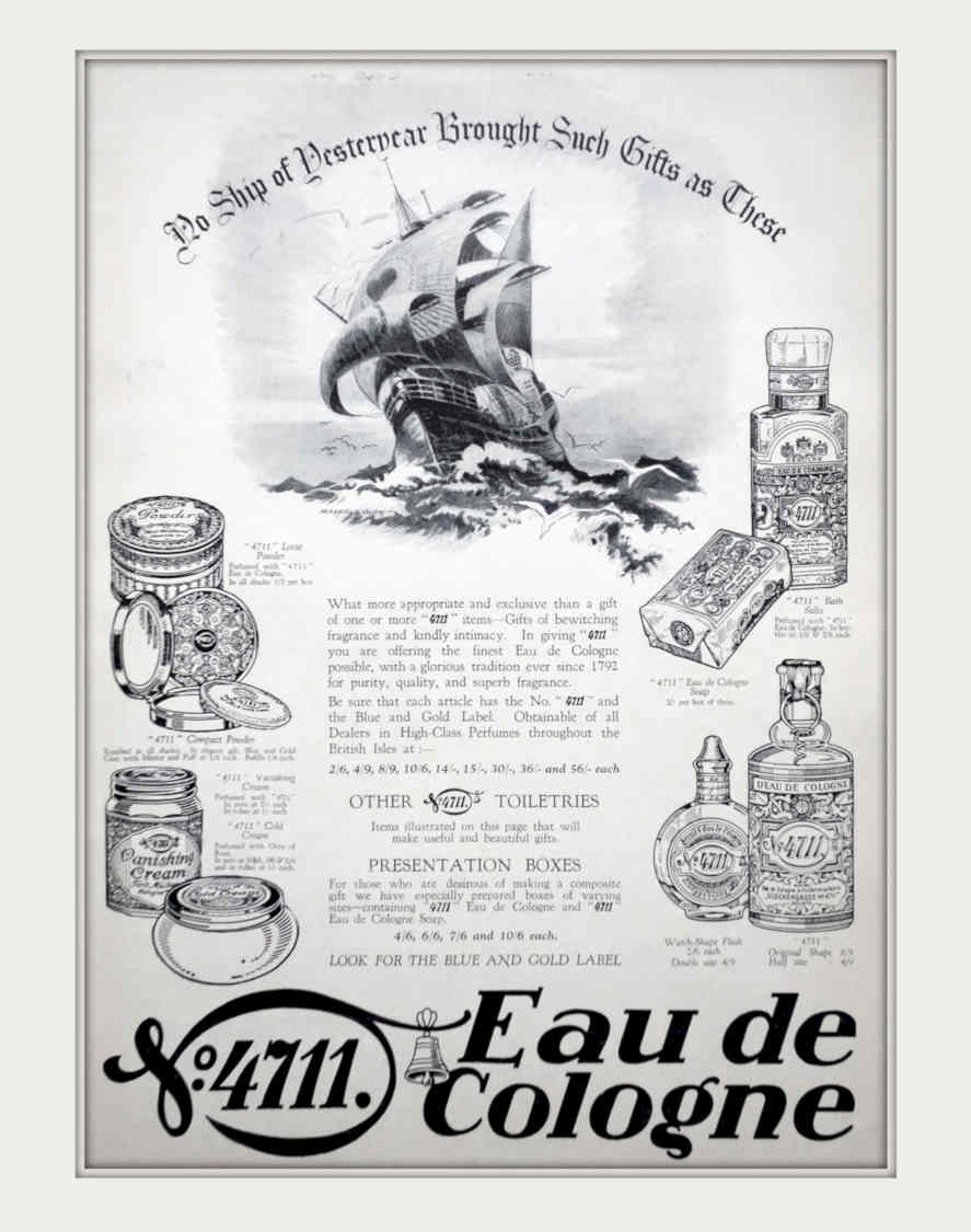 Cologne Bottles Sh4111 Vintage Retro Advert Poster A4 Photo Print