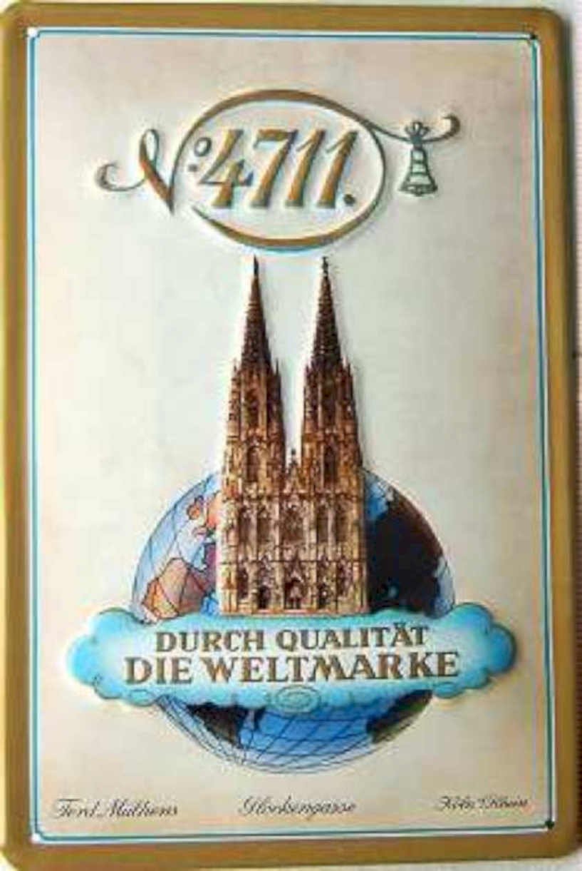 Cologne Globe Sign Vintage Retro Advert Ads A4 Photo Print