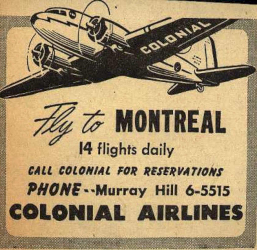 Colonial Dc3 Flights Vintage Retro Advert Ads A4 Photo Print