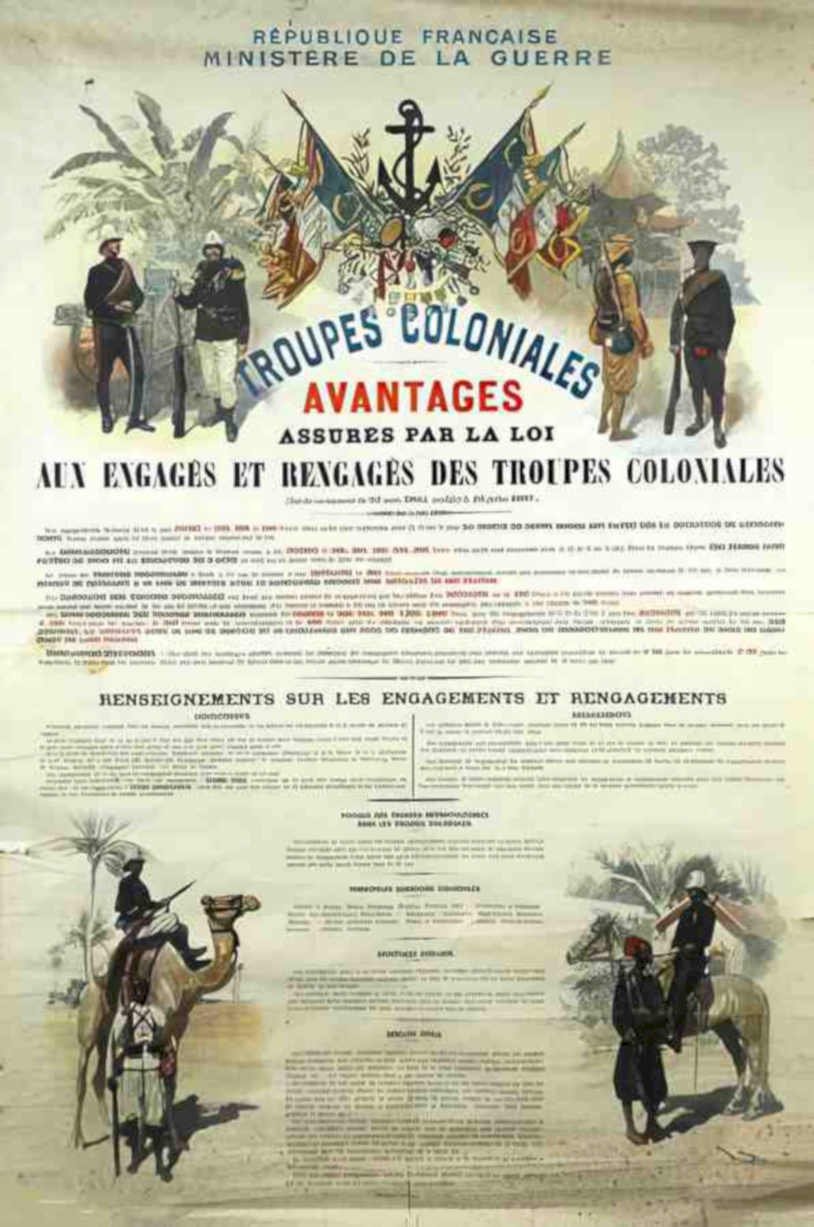 Colonial Troops Benefits Vintage Retro Advert Ads A4 Photo Print