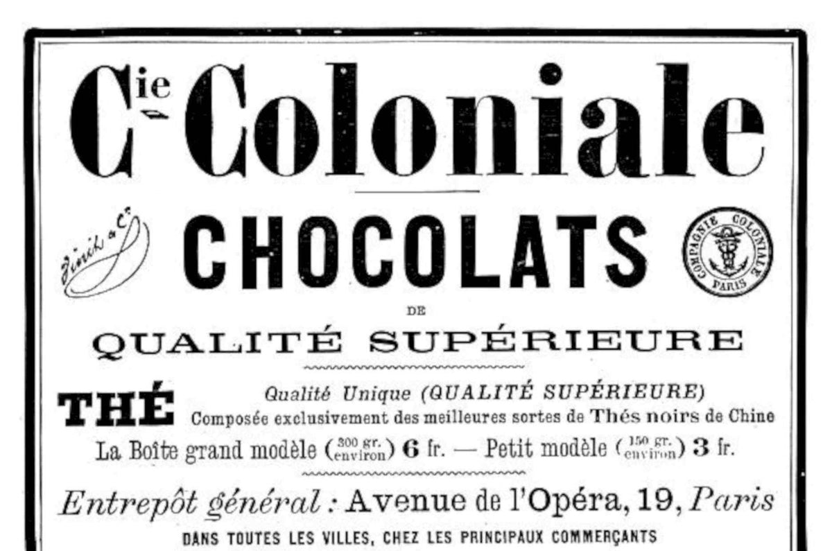 Coloniale Chocolats Paris Vintage Retro Advert Poster A4 Photo Print