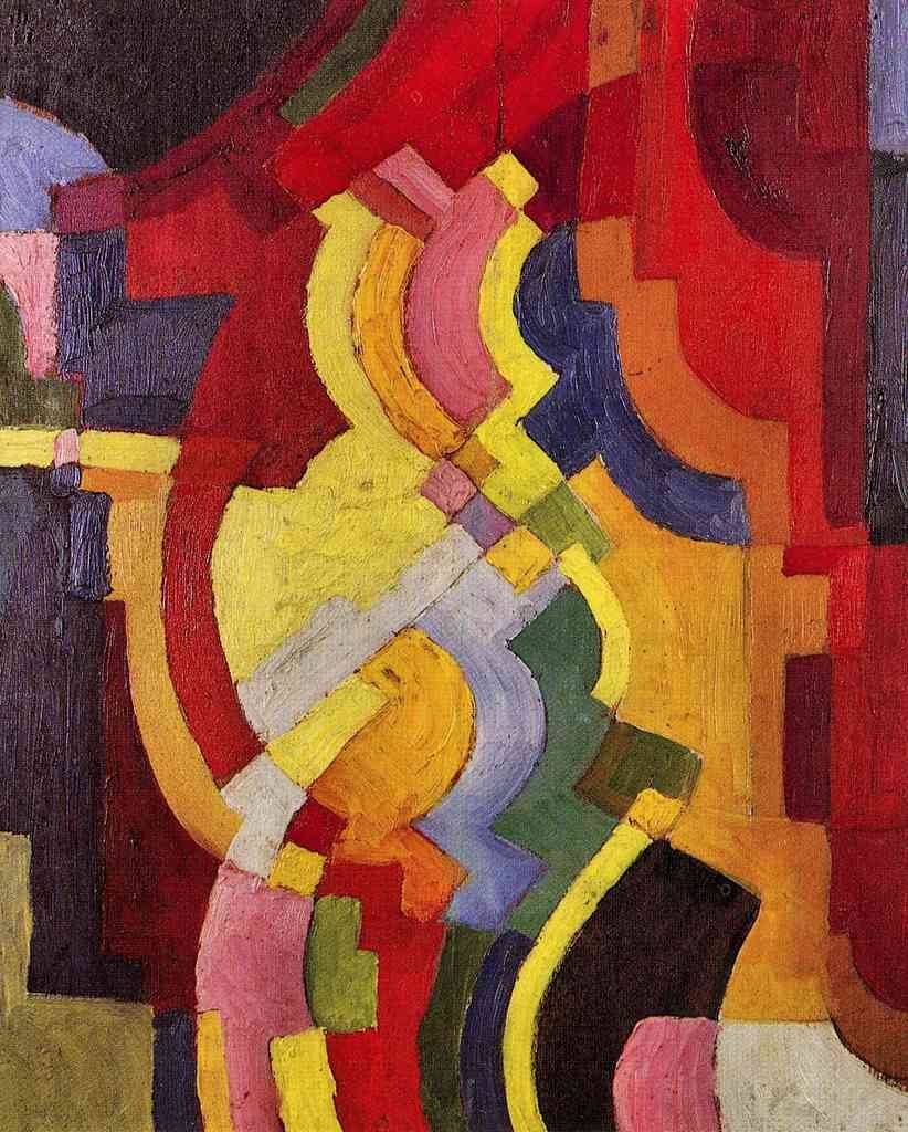Colored Forms Iii August Macke Expressionism A4 Photo Print