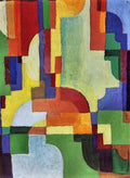 Colored forms I by August Macke Expressionism A4 Photo Print