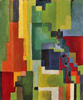 Colored forms II by August Macke Expressionism A4 Photo Print