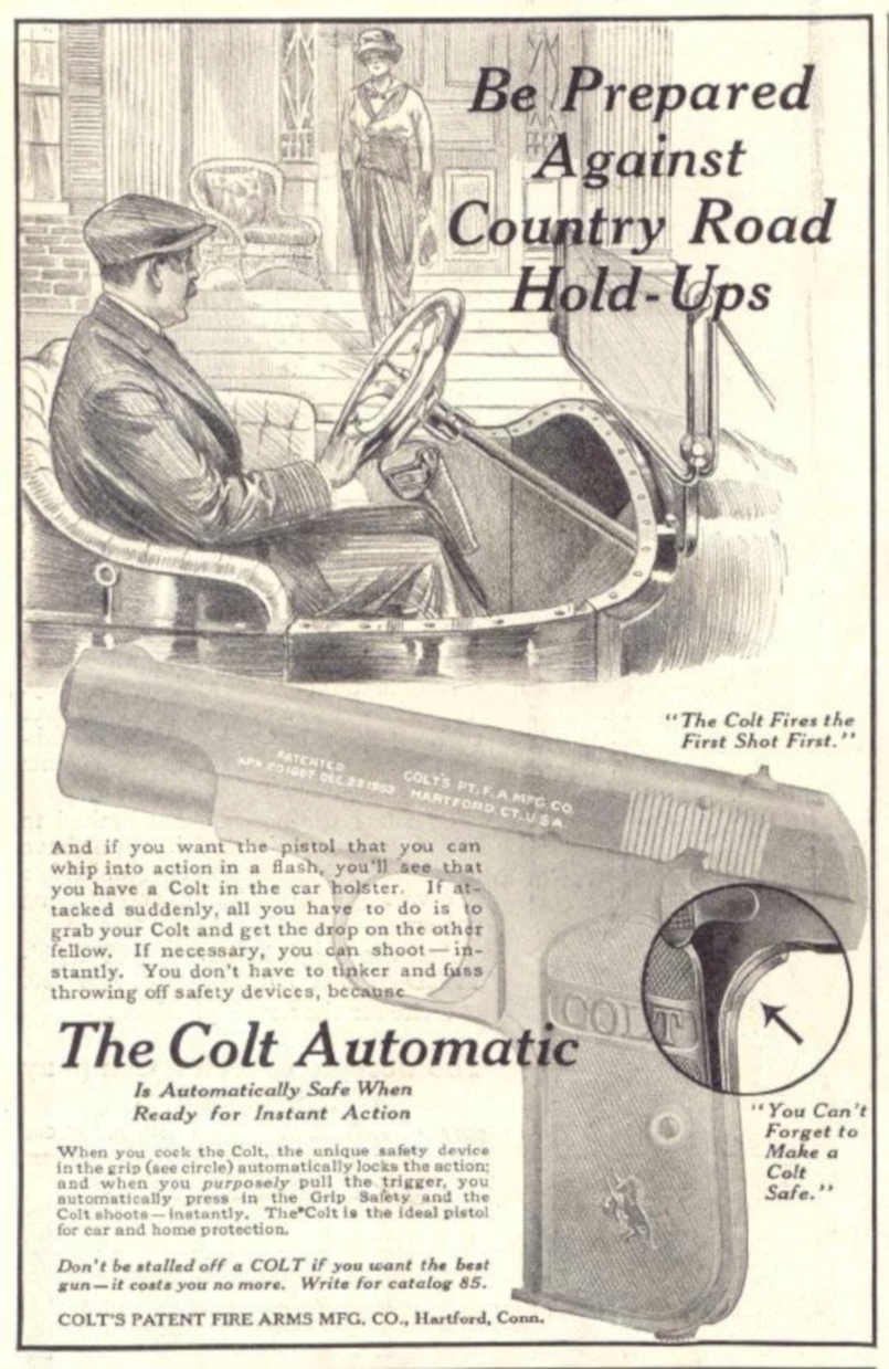 Colt Automatic Pistol 1 Vintage Retro Advert Ads A4 Photo Print