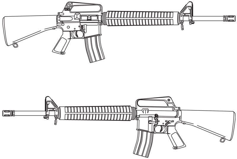 Colt M16a2 5 Military A4 Photo Print