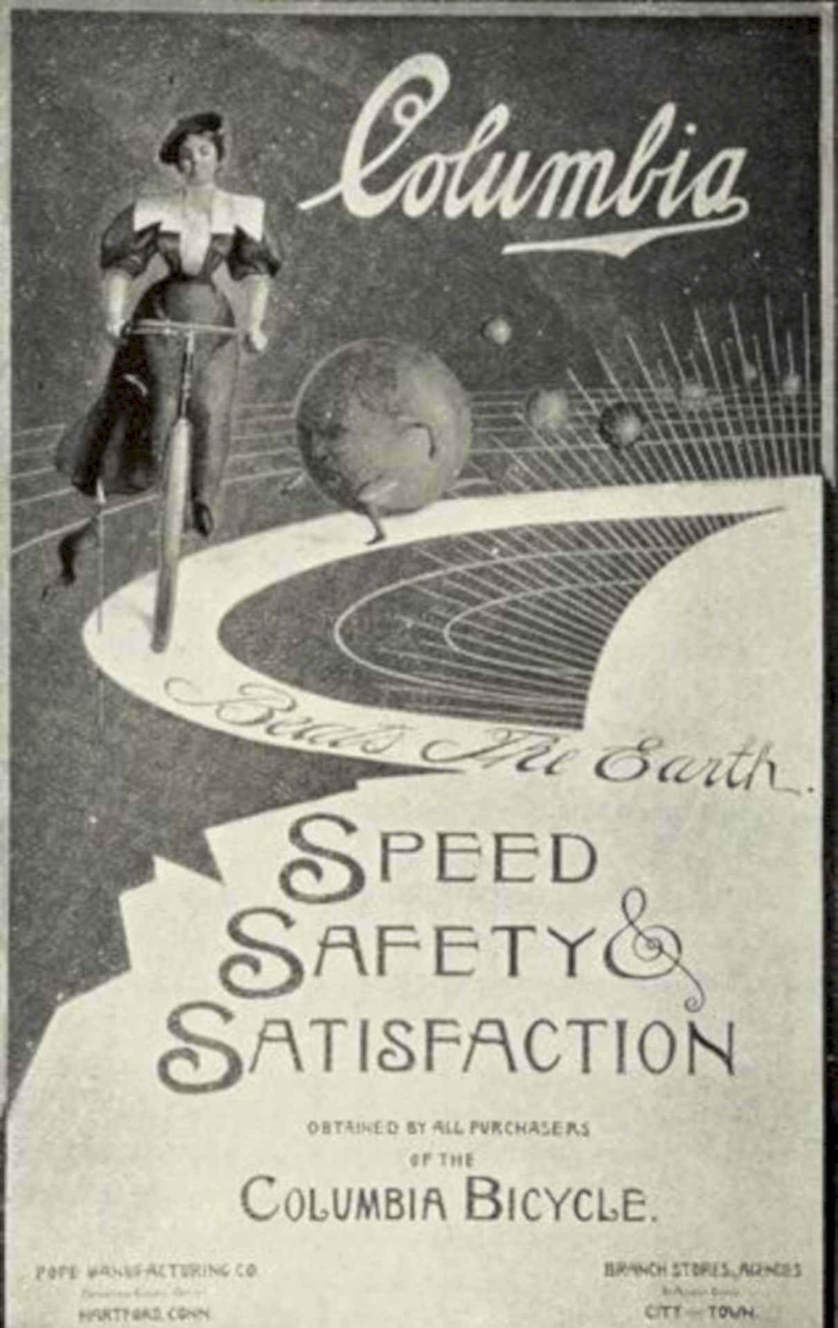 Columbia Bicycle Vintage Vintage Retro Advert Poster A4 Photo Print