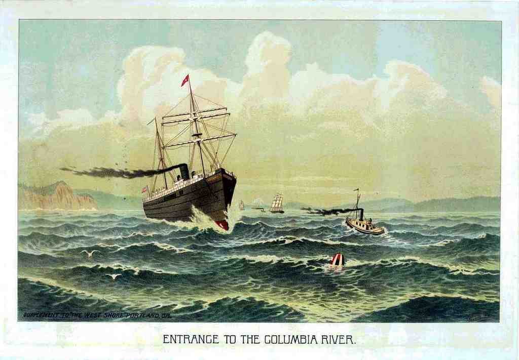 Columbia River Ship Vintage A4 Photo Print