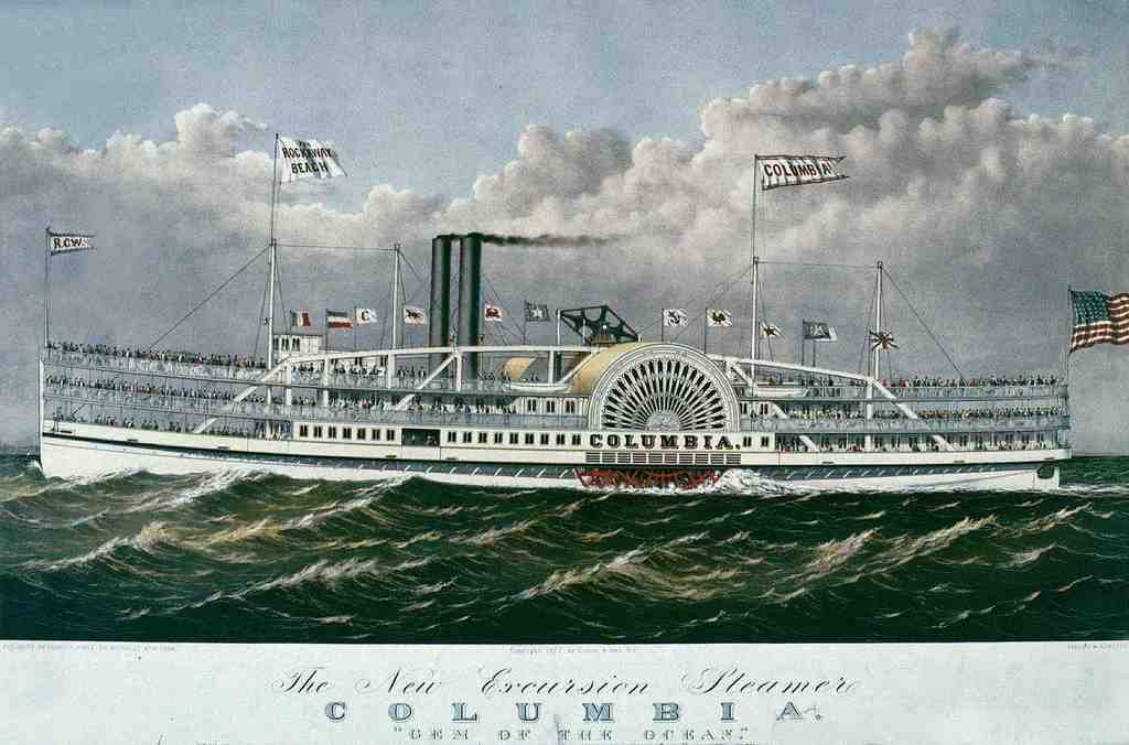Columbia Ship Vintage A4 Photo Print