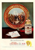 Columbus Rum Plate Vintage Retro Advert Ads A4 Photo Print