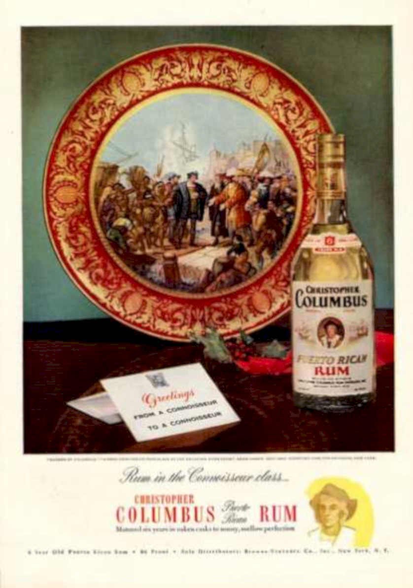 Columbus Rum Plate Vintage Retro Advert Ads A4 Photo Print