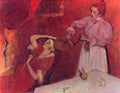 Combing hair by Degas A4 Photo Print