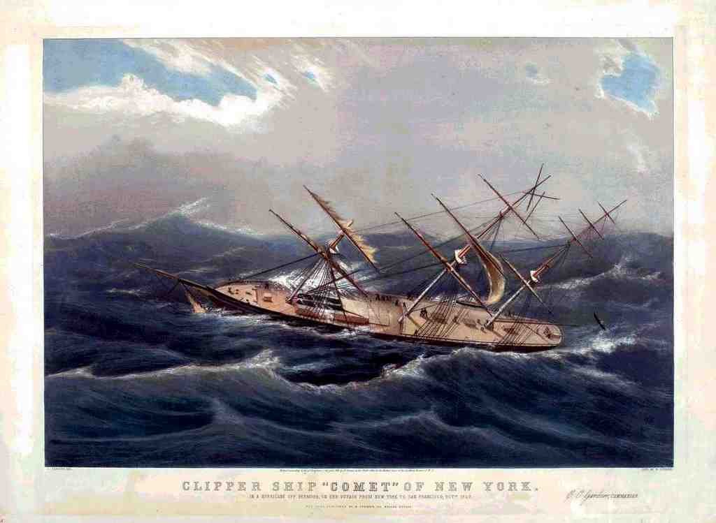 Comet Ship Vintage A4 Photo Print