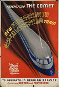 Comet Train Speed Vintage Retro Advert Ads A4 Photo Print