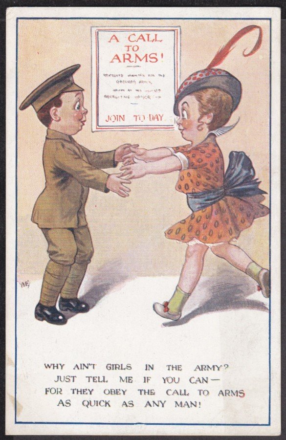 Comic Call To Arms Why Ain t Girls In The Army Vintage A4 Photo Print