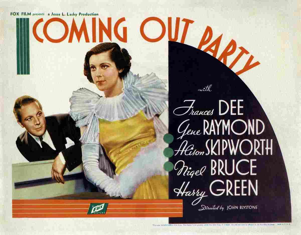 Coming Out Party 1934 01  film star poster A4 Photo Print