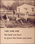 Community Gardening Children Vintage Retro Advert Poster A4 Photo Print