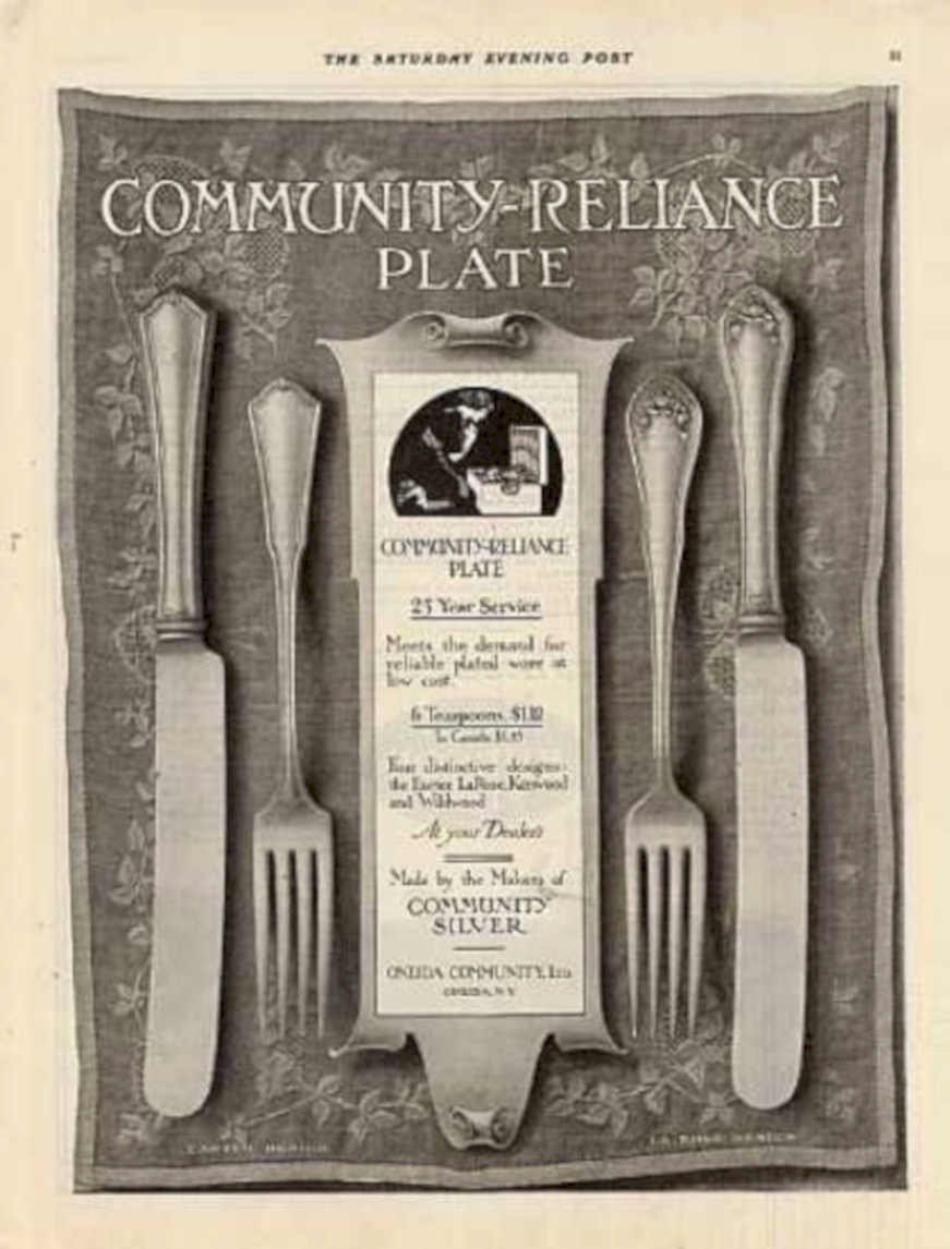 Community Reliance Plate Vintage Retro Advert Ads A4 Photo Print