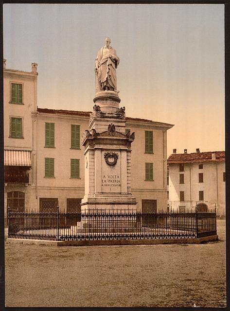 Como Volta Monument Lake Como Vintage A4 Photo Print