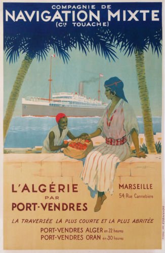 Compagnie De Navigation Mixte L Algerie Par Port Vendres Hook A4 12X8 Aluminium A4 Photo Print