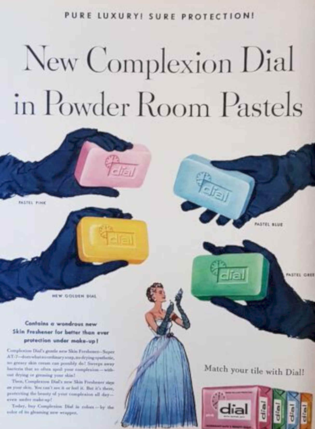 Complexion Dial Pastel Vintage Retro Advert Poster A4 Photo Print
