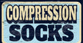 Compression Socks Sign Vintage Retro Advert Poster A4 Photo Print