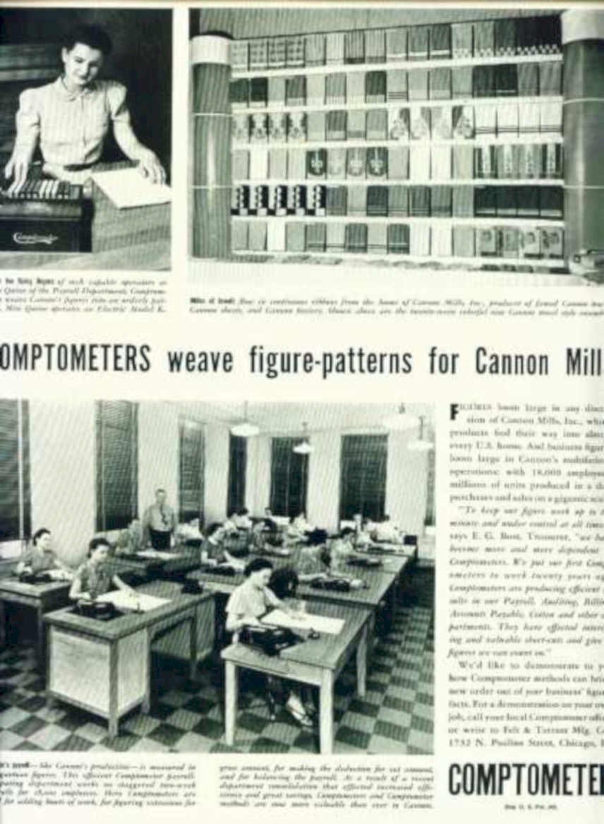 Comptometers Weave Patterns Vintage Retro Advert Ads A4 Photo Print