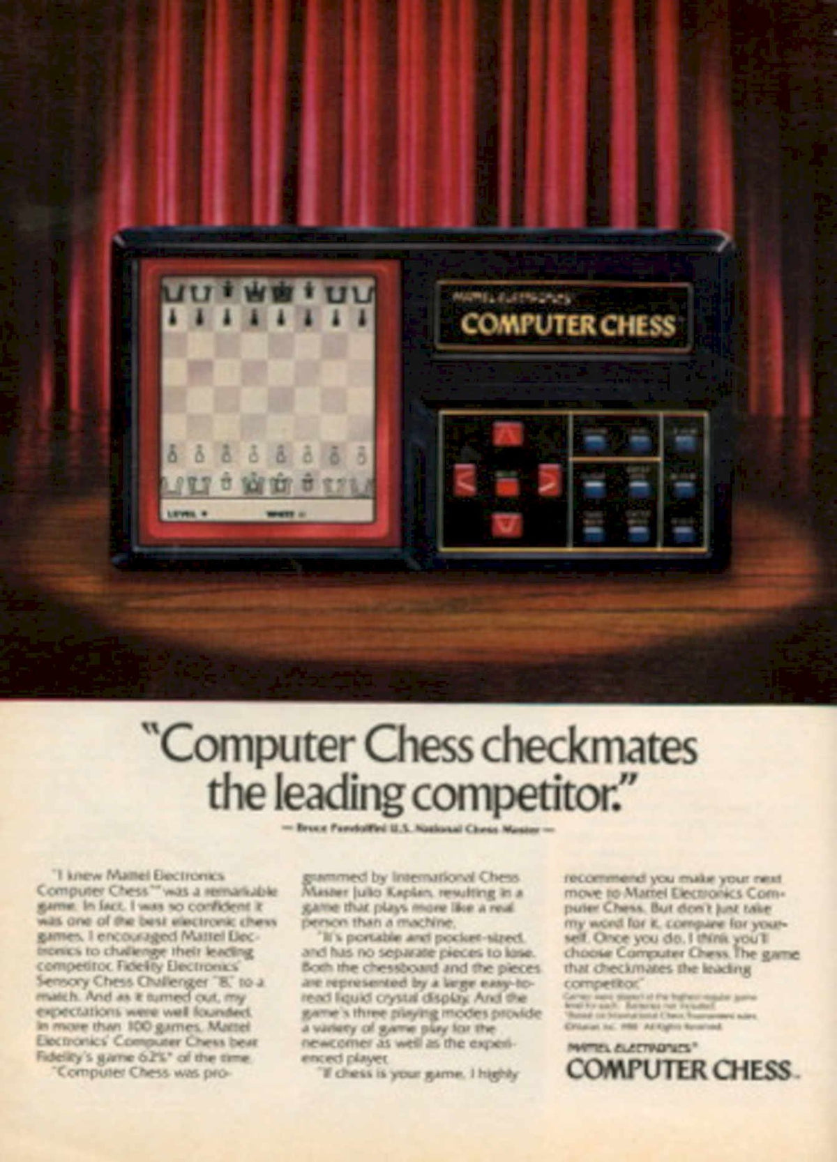 Computer Chess Game 1980s Vintage Retro Advert