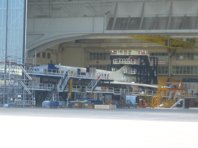 Concorde Alpha Delta in the Hangar  Pic III A4 Photo Print