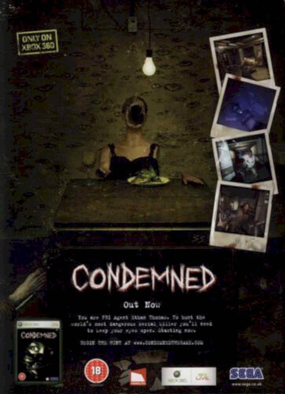 Condemned Bloodshot Agent Vintage Retro Advert Poster A4 Photo Print