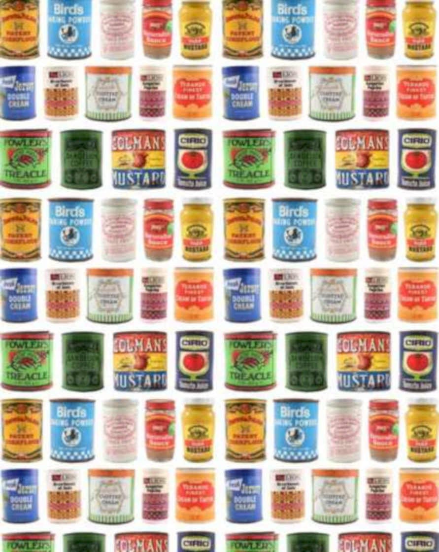 Condiment Cans Grid Vintage Retro Advert Ads A4 Photo Print