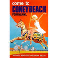 Coney Beach Carousel 2 Vintage Retro Advert Poster A4 Photo Print