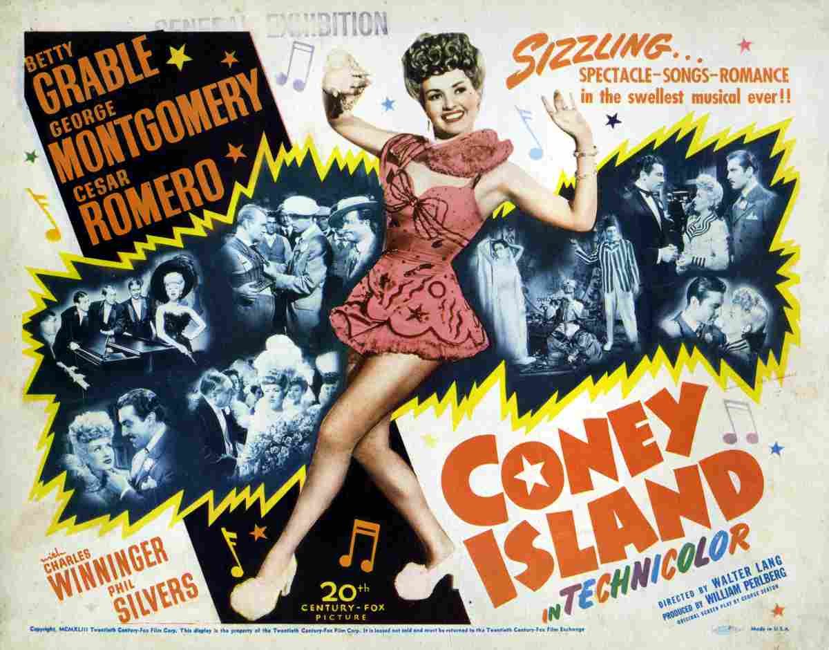 Coney Island 1943 02  film star poster A4 Photo Print