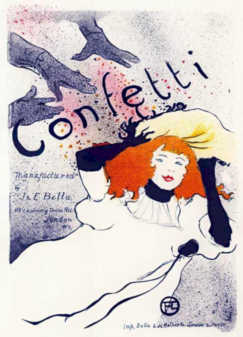 Confetti Bella Poster Vintage Retro Advert Ads A4 Photo Print