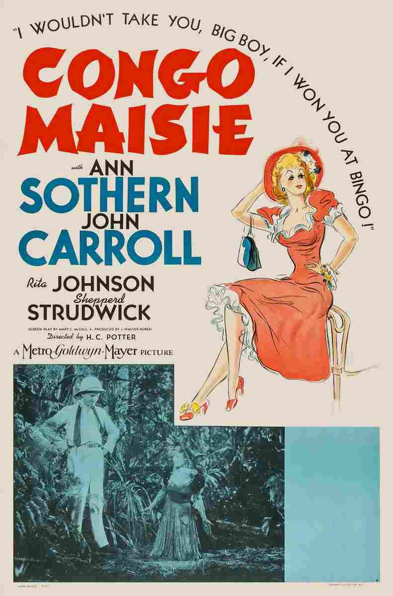 Congo Maisie 03  film star poster A4 Photo Print
