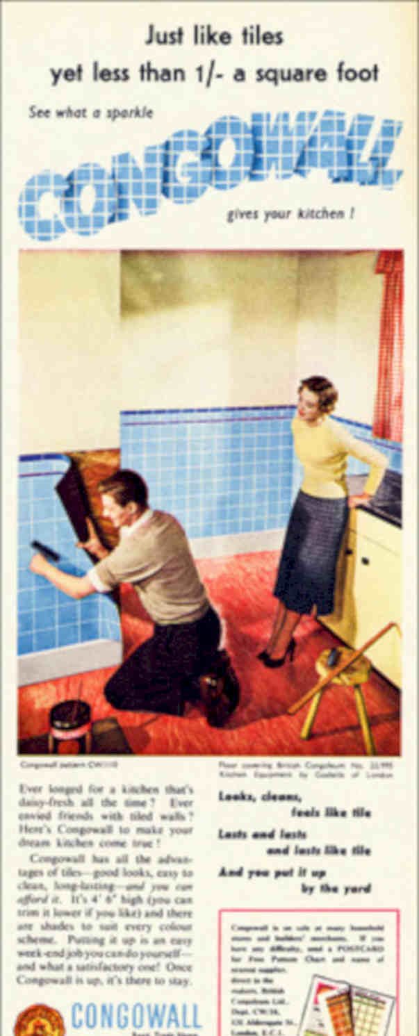 Congowall Tiles Kitchen Vintage Retro Advert Poster A4 Photo Print