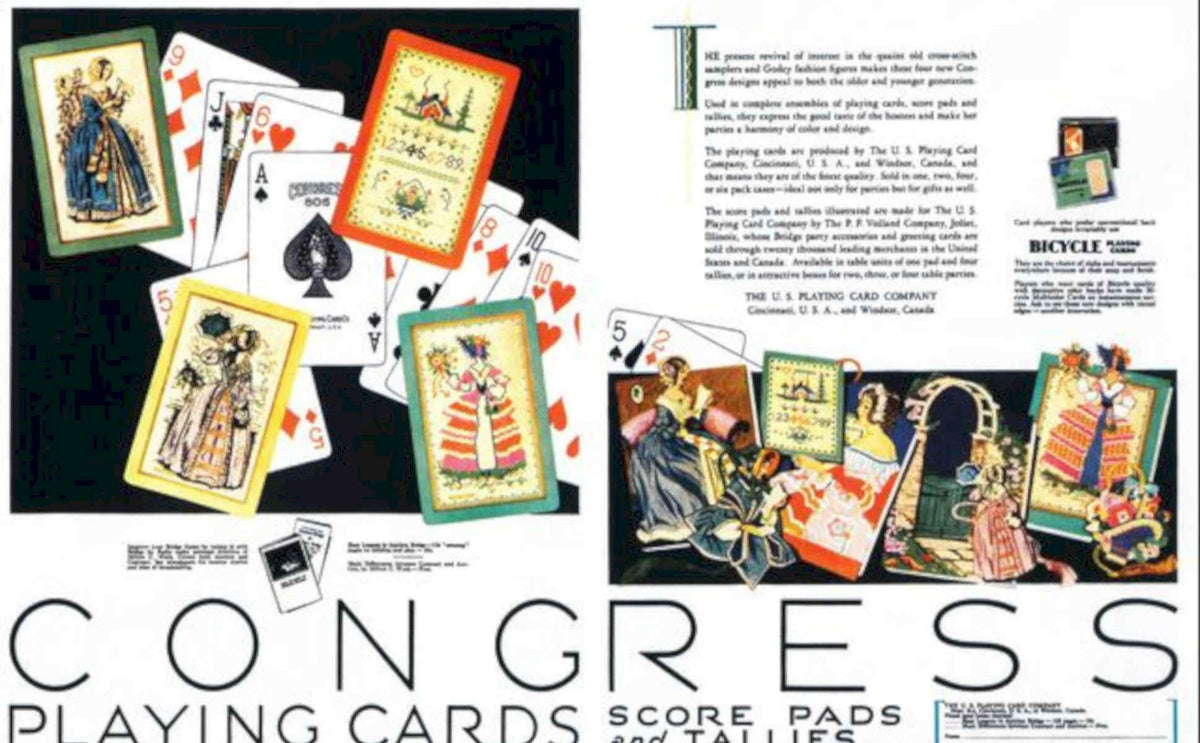 Congress Playing Cards Vintage Retro Advert Poster A4 Photo Print