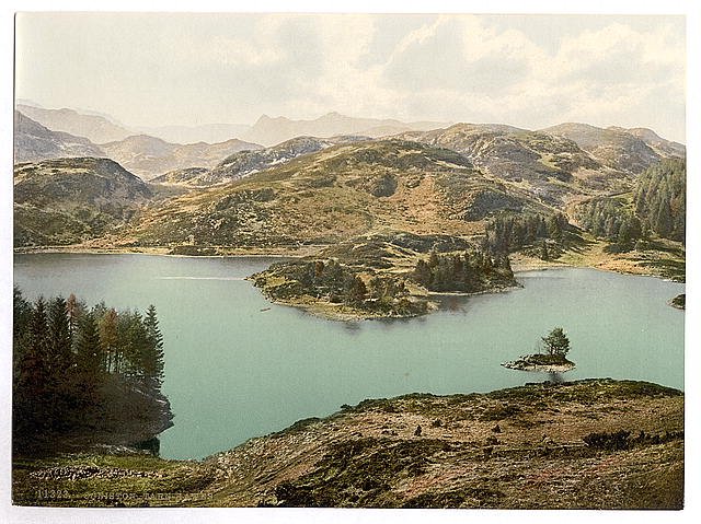 Coniston Tarn Howes Lake District Vintage A4 Photo Print