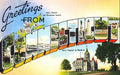 Connecticut Luggage Label Vintage A4 Photo Print