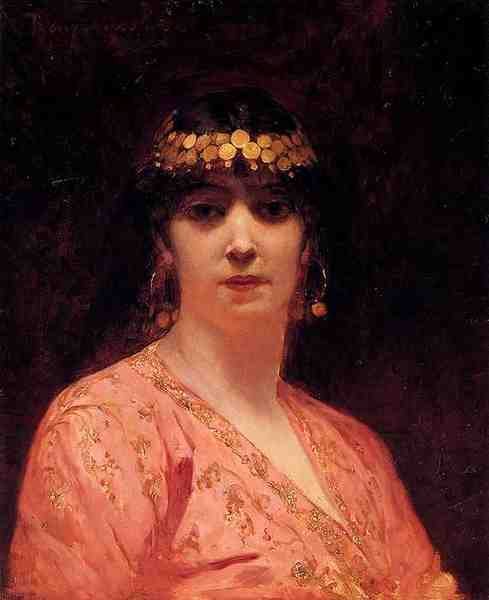 Constant Benjamin Portrait Of An Arab Woman A4 Photo Print